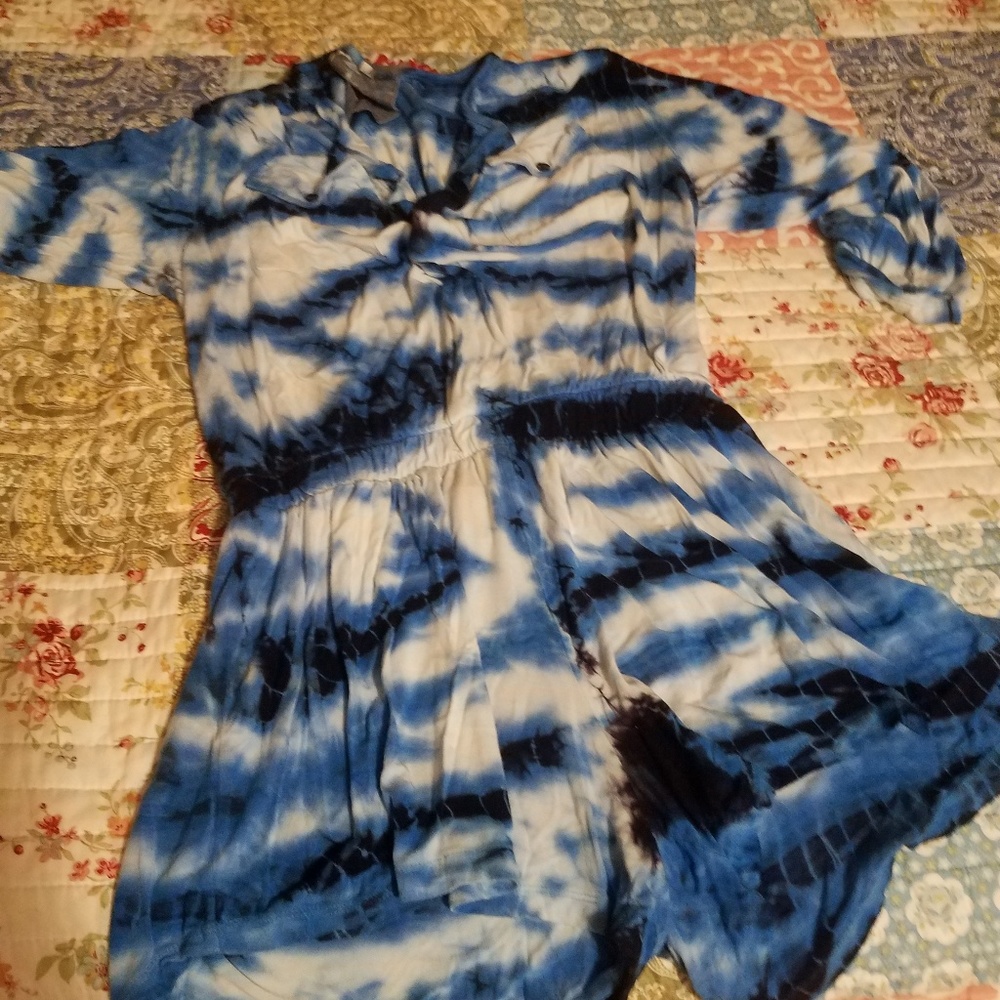 Romper blue small broke and fabulous